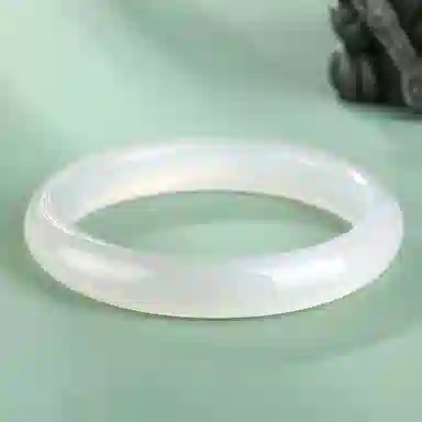 【典雅华贵】 帝苏行 白月光 新中式国潮 吉祥如意平安顺遂 简约小众设计 玉髓 手镯 女款