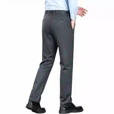 洛兹 通勤简约百搭纯色休闲裤 男款