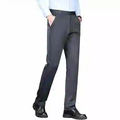 洛兹 通勤简约百搭纯色休闲裤 男款