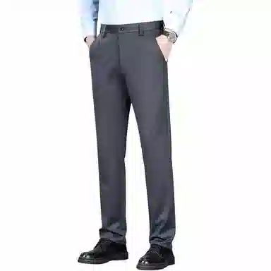 洛兹 通勤简约百搭纯色休闲裤 男款