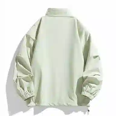 快鱼 美式简约复古青少年基础款潮流高街立领撞色格子纯色休闲百搭舒适长袖外套夹克 男女同款