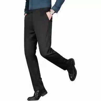 洛兹 通勤简约百搭纯色休闲裤 男款