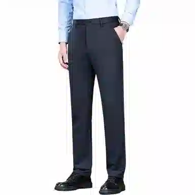 洛兹 通勤简约百搭纯色休闲裤 男款