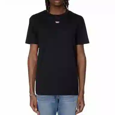 Diesel Logo Embroidered T-Shirt Black