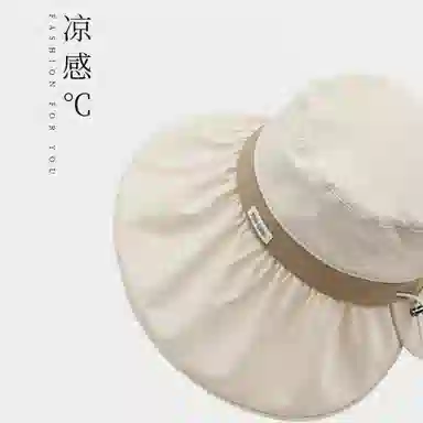 杨同学 大帽檐出游  防紫外线  户外 海边度假 聚酯纤维 防晒帽 女款