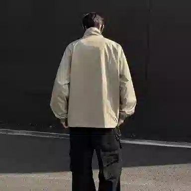 冰飞 高级痞帅反光两面穿时尚百搭休闲宽松立领潮牌长袖夹克外套 男女同款