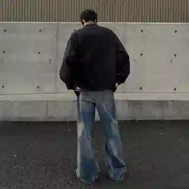 冰飞 高级痞帅反光两面穿时尚百搭休闲宽松立领潮牌长袖夹克外套 男女同款