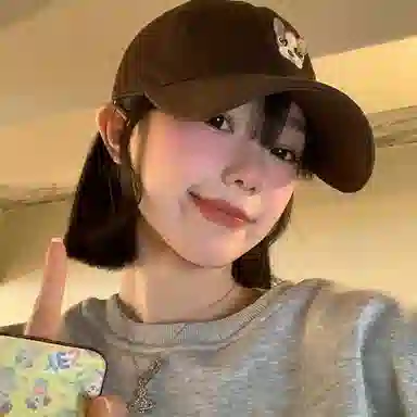浪莎 可爱小狗刺绣韩系刺显脸小韩系遮阳防晒 棉 鸭舌帽 男女同款情侣款