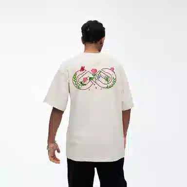 BOS BEAR Floral Embroidered T-Shirt