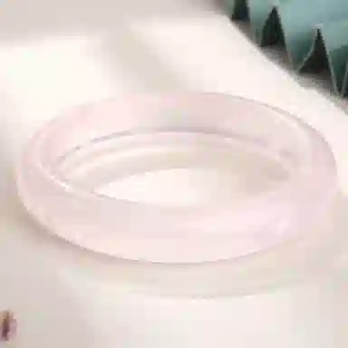 【透亮粉晶】 老凤祥 樱花淡粉 温柔晶石 桃花转运早日脱单 新中式精致古风透亮樱花粉 百搭高级感轻奢#好运天然 粉水晶 手镯 女款