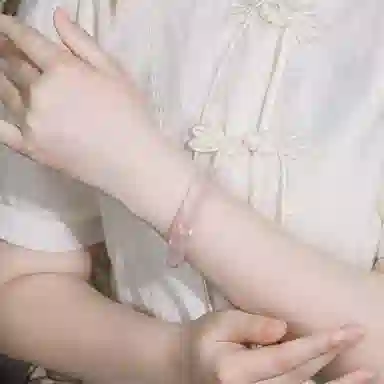【透亮粉晶】 老凤祥 樱花淡粉 温柔晶石 桃花转运早日脱单 新中式精致古风透亮樱花粉 百搭高级感轻奢#好运天然 粉水晶 手镯 女款