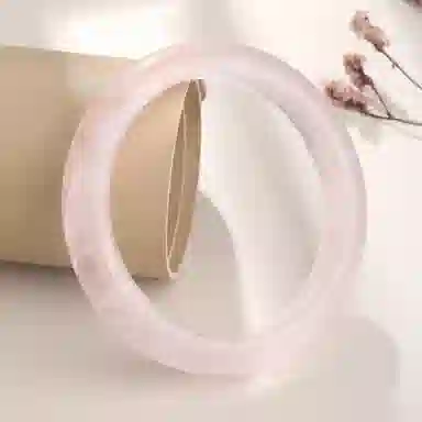 【透亮粉晶】 老凤祥 樱花淡粉 温柔晶石 桃花转运早日脱单 新中式精致古风透亮樱花粉 百搭高级感轻奢#好运天然 粉水晶 手镯 女款