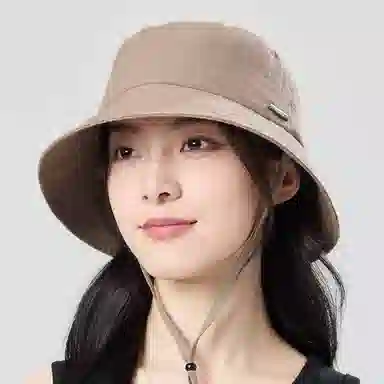 【可折叠】 玖慕 遮阳透气百搭户外露营登山 亚麻 渔夫帽 女款