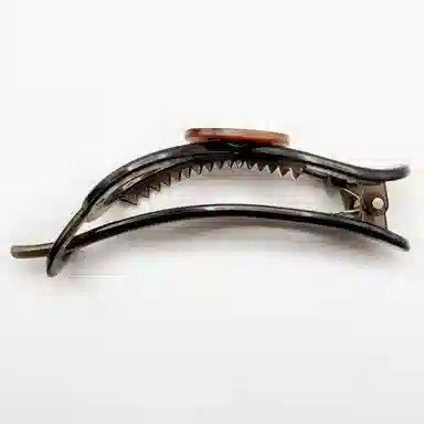 简应舒 豹纹猫咪扭扭夹后脑勺夹头发 亚克力 不锈钢 发夹 女款