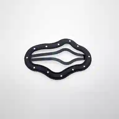 简应舒 波点刘海夹前额碎发边夹可爱侧边 皮革 发夹 女款