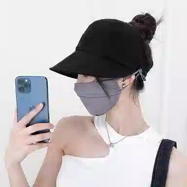 杨同学 户外 大帽檐  防紫外线 遮阳 可折叠 太阳 再生素纤维 防晒帽 女款