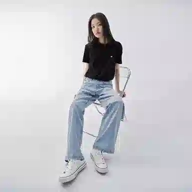 Lee Xline Logo Print Tee Black