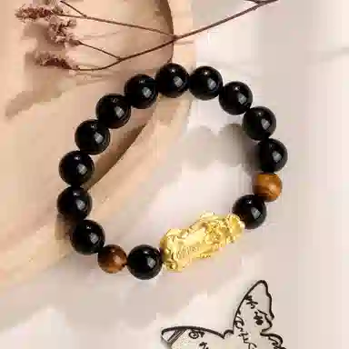 【财源滚滚诸事顺利】 老凤祥 招财貔貅转运珠手饰 新中式国风复古设计 前程似锦未来可期日常百搭#好运 黑曜石 玉石手串 男女同款情侣款