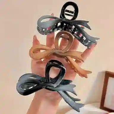 丹琴 渐变蝴蝶结高级感鲨鱼夹发量多盘后脑勺 发夹 女款