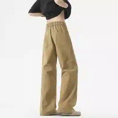 绘承 美式潮流舒适高街基础款宽松百搭直筒工装多口袋垂感休闲裤 男女同款