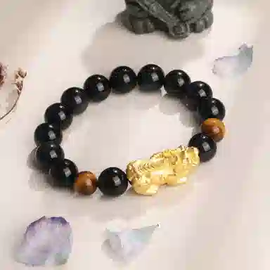 【财源滚滚诸事顺利】 老凤祥 招财貔貅转运珠手饰 新中式国风复古设计 前程似锦未来可期日常百搭#好运 黑曜石 玉石手串 男女同款情侣款