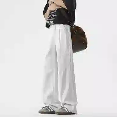 绘承 美式潮流舒适高街基础款宽松百搭直筒工装多口袋垂感休闲裤 男女同款