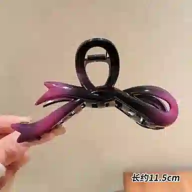 丹琴 渐变蝴蝶结高级感鲨鱼夹发量多盘后脑勺 发夹 女款