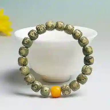 木盛缘 【顺丰包邮天官赐福】阴皮高密原生态石玉料蛇年招财绿幽灵佛珠平步青云金榜题名财源滚滚#好运 星月菩提 手串 男女同款情侣款