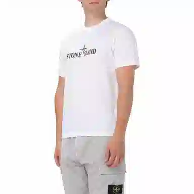Stone Island FW24 Logo Crewneck T-Shirt White