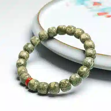 木盛缘 【顺丰包邮天官赐福】阴皮高密原生态石玉料蛇年招财绿幽灵佛珠平步青云金榜题名财源滚滚#好运 星月菩提 手串 男女同款情侣款