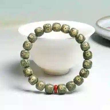 木盛缘 【顺丰包邮天官赐福】阴皮高密原生态石玉料蛇年招财绿幽灵佛珠平步青云金榜题名财源滚滚#好运 星月菩提 手串 男女同款情侣款