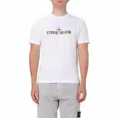 Stone Island FW24 Logo Crewneck T-Shirt White