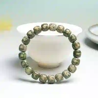 木盛缘 【顺丰包邮天官赐福】阴皮高密原生态石玉料蛇年招财绿幽灵佛珠平步青云金榜题名财源滚滚#好运 星月菩提 手串 男女同款情侣款