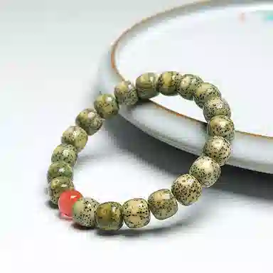 木盛缘 【顺丰包邮天官赐福】阴皮高密原生态石玉料蛇年招财绿幽灵佛珠平步青云金榜题名财源滚滚#好运 星月菩提 手串 男女同款情侣款