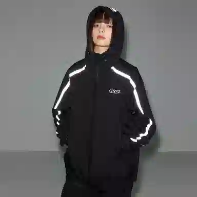 ER Reflective Hoodie Jacket Black