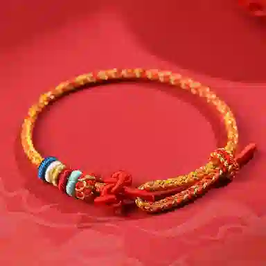 谧月珠宝 文昌结莲花结五行圆满结 小众设计高级感精致轻奢百搭学业上岸逢考必过 好运 新疆长绒棉绳 手绳 男女同款情侣款