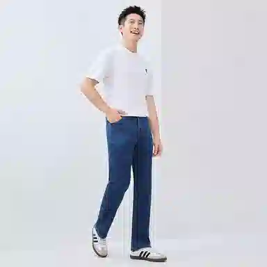 佐丹奴 凉感舒适百搭简约中腰牛仔裤 男款
