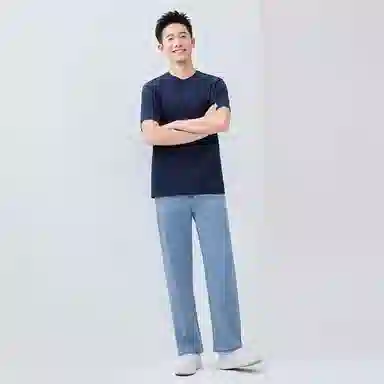 佐丹奴 凉感舒适百搭简约中腰牛仔裤 男款