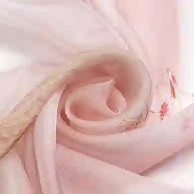 上海故事 春满山雪纺长巾出游外搭国风印花气质仙仙 桑蚕丝 丝巾 女款