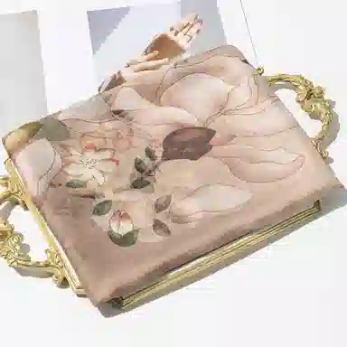 上海故事 春满山雪纺长巾出游外搭国风印花气质仙仙 桑蚕丝 丝巾 女款