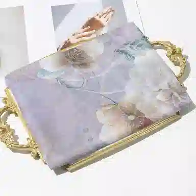 上海故事 春满山雪纺长巾出游外搭国风印花气质仙仙 桑蚕丝 丝巾 女款