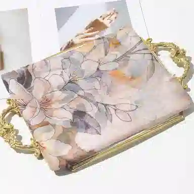 上海故事 春满山雪纺长巾出游外搭国风印花气质仙仙 桑蚕丝 丝巾 女款