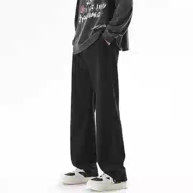 【dme】 基础款时尚舒适中腰休闲复古宽松百搭直筒牛仔裤 男女同款