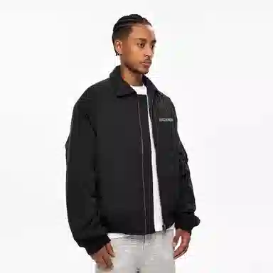 大卫贝肯 美式高街复古简约基础款字母印花时尚百搭宽松柔软舒适户外出行防风保暖休闲夹克 男女同款