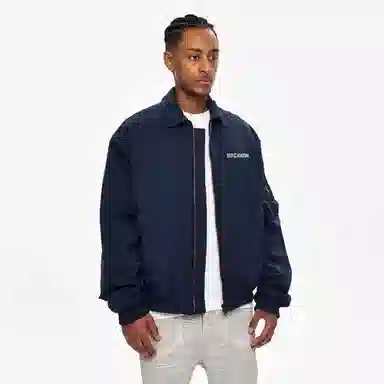 大卫贝肯 美式高街复古简约基础款字母印花时尚百搭宽松柔软舒适户外出行防风保暖休闲夹克 男女同款