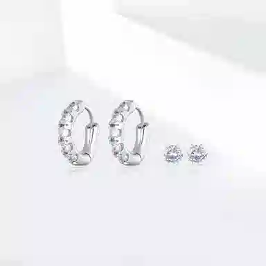 饰伴 漫天星影 时尚简约 温柔气质冷淡风高级精致唯美小巧 好运小众设计感耳饰 合金 耳钉 女款