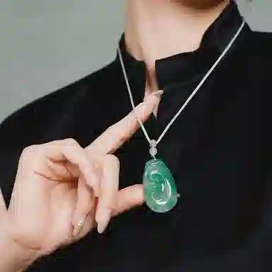 周大生 如意福宝 国风小众轻奢高级编绳可调节 平安顺遂喜乐 上班上学通勤汉服古装旗袍配饰#好运 非洲翠 项链 男女同款情侣款
