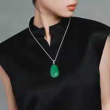 周大生 如意福宝 国风小众轻奢高级编绳可调节 平安顺遂喜乐 上班上学通勤汉服古装旗袍配饰#好运 非洲翠 项链 男女同款情侣款