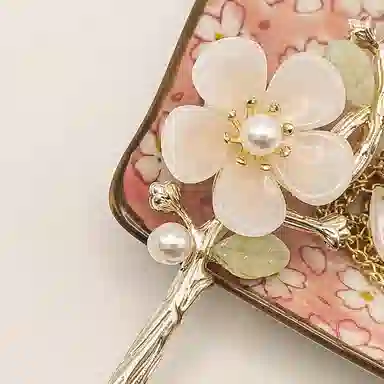 简应舒 玉兰花流苏新中式盘发古风汉服发钗子步摇头饰 合金+仿珍珠+树脂 发簪 女款