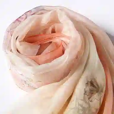 恒源祥 实用绑包数码喷绘 桑蚕丝 丝巾 女款